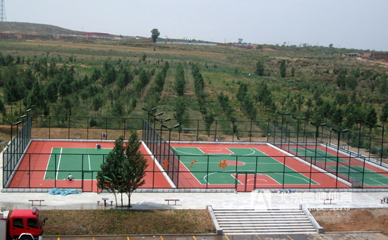 籃球場圍網(wǎng)施工圖片