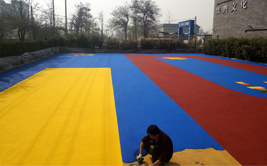 epdm彩色顆粒塑膠地面施工對(duì)于施工工藝要求