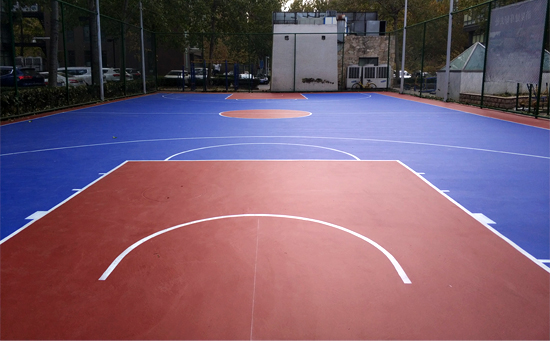 戶外丙烯酸籃球場圖片