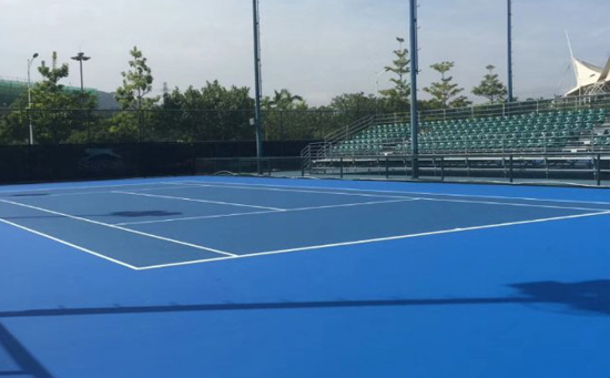 戶外丙烯酸塑膠網(wǎng)球場(chǎng)地面圖片