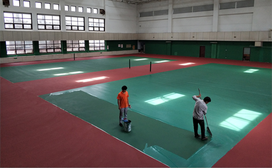 丙烯酸網(wǎng)球場裝飾層