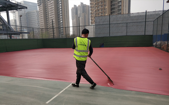 丙烯酸網球球施工方法