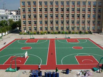 齊市丙烯酸籃球場案例二十八中