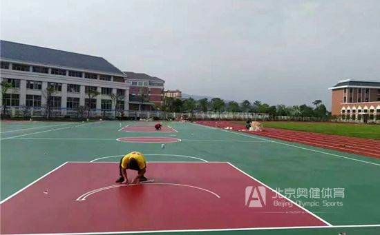 籃球場塑膠地面劃線技術介紹