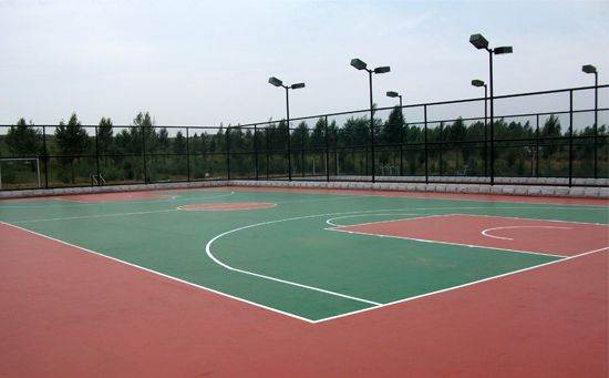 塑膠籃球場地面結構做法圖片