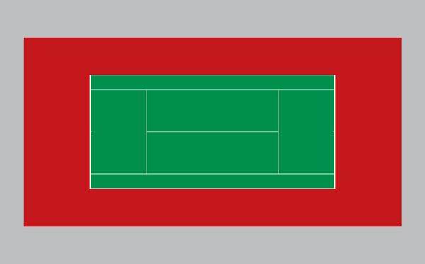 丙烯酸網(wǎng)球場標準尺寸圖片