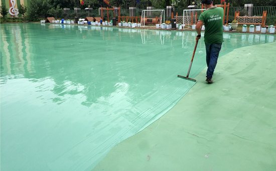 一片漂亮的硅pu籃球場施工對(duì)天氣、溫度有何要求？